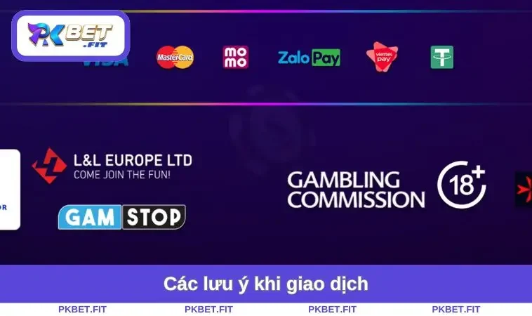 Rút Tiền PKBET 2 Các lưu ý khi giao dịch
